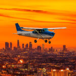 Cessna Over LA during Sunset