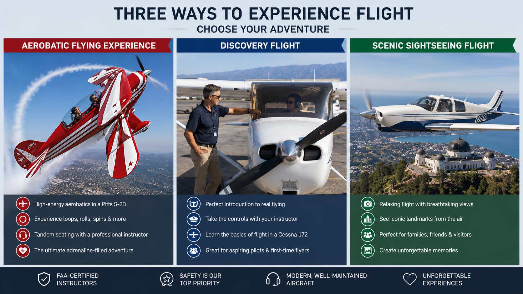 Three ways to experience a flight with Fly Over LA